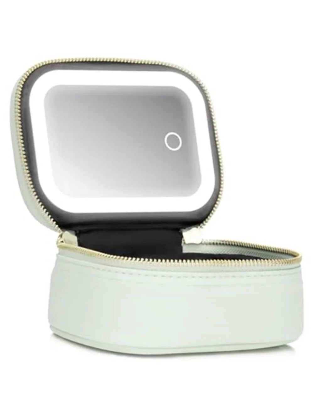 Mini Makeup Bag with Led Mirror, Small Travel Make up Bag 3 Light Modes
